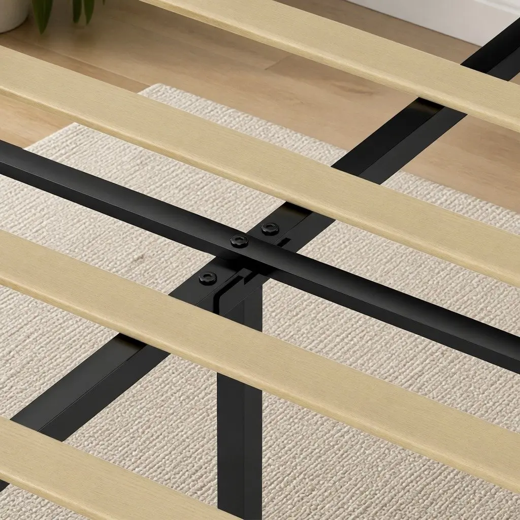 Upholstered Double Bed Frame with Storage