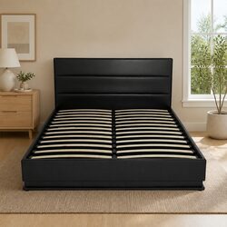 Comfortable Queen Size Bed Frame with Storage and Lights