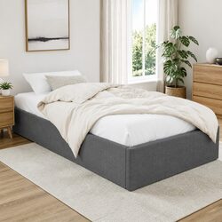 Grey King Single Gas Lift Bed Frame with Storage