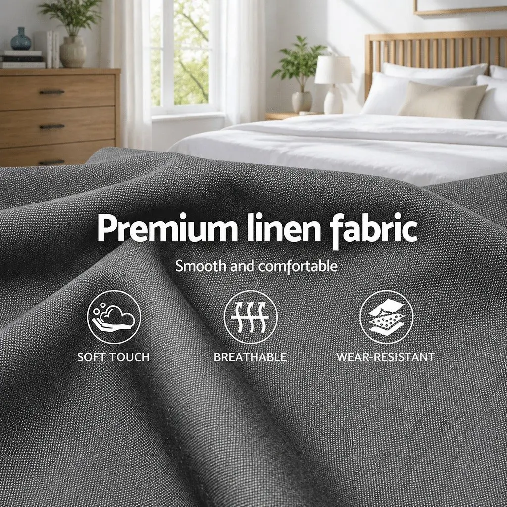 Grey King Single Gas Lift Bed Frame with Storage