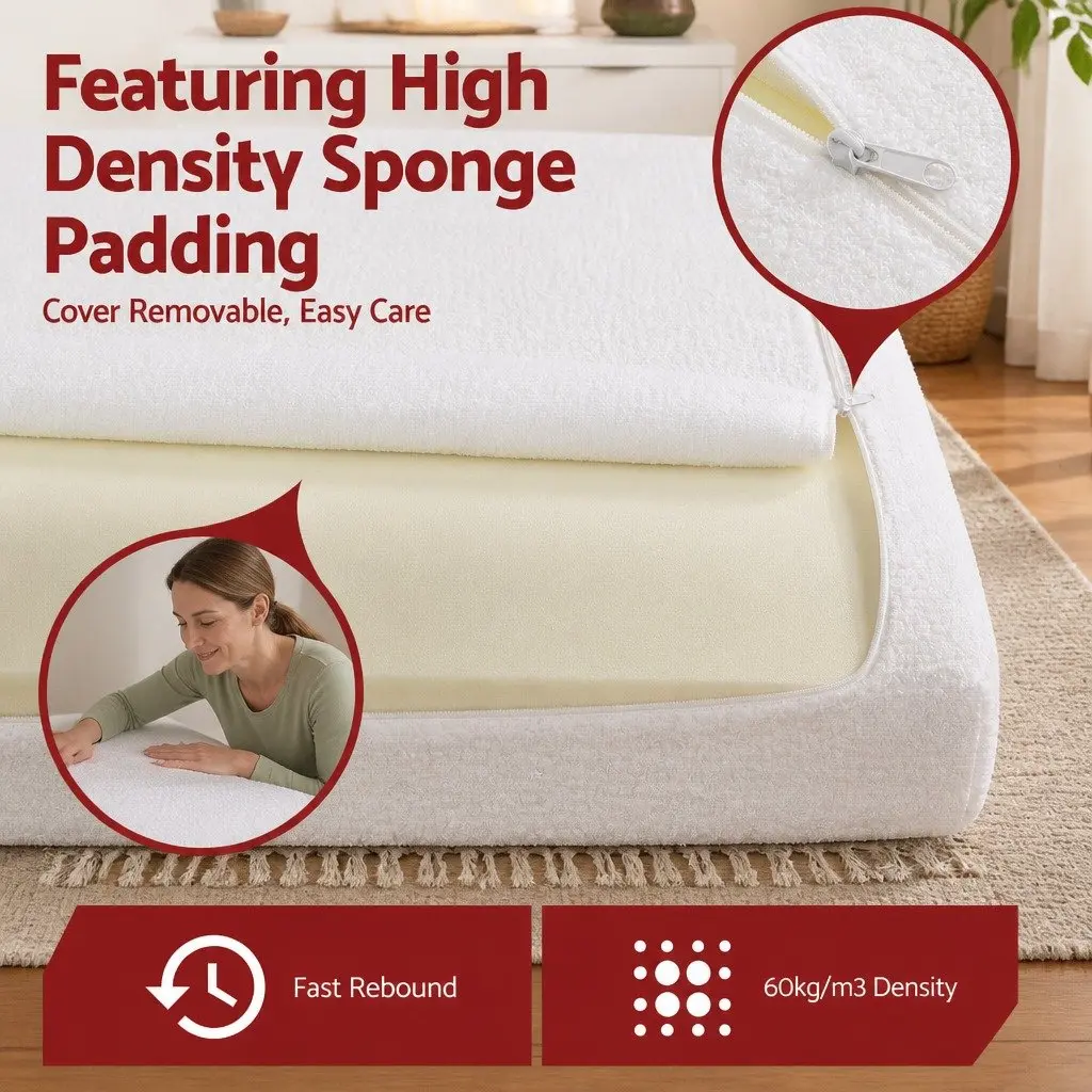 Double Bed Frame in Boucle Fabric for Comfort and Style