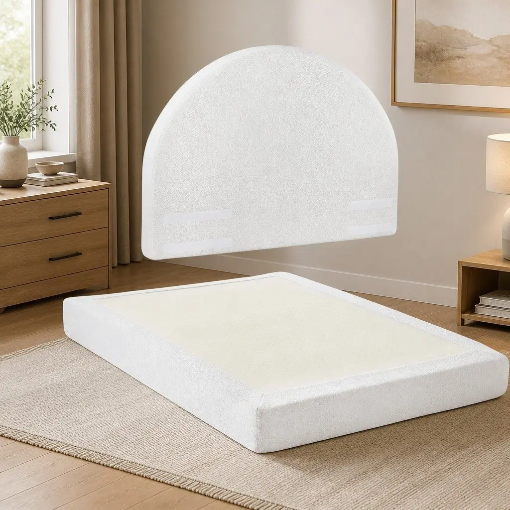 Double Bed Frame in Boucle Fabric for Comfort and Style