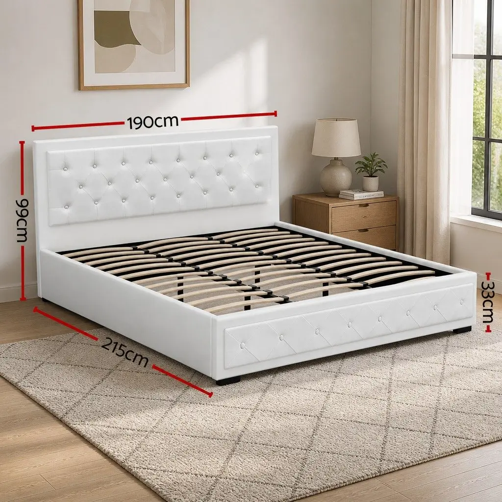 King Size Gas Lift Bed Frame with Storage