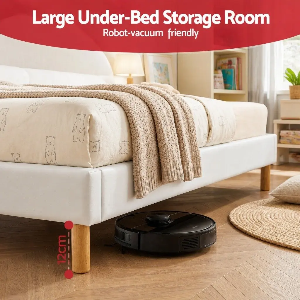 Bear Ears Upholstered Kids King Single Bed Frame