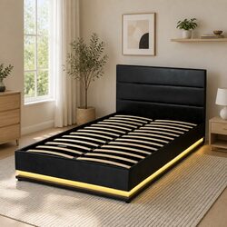 Stylish King Single Bed Frame with Gas Lift Storage