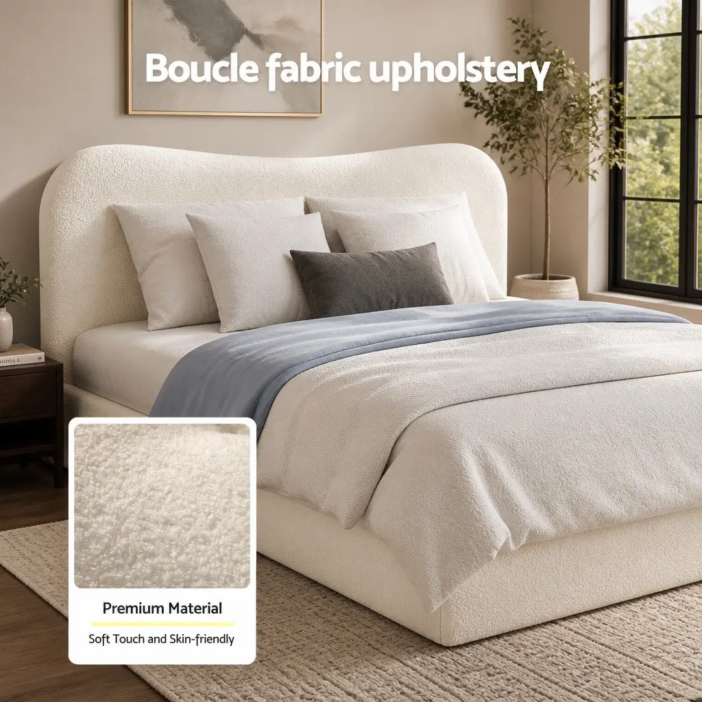 Double Bed Frame with Gaslift Storage