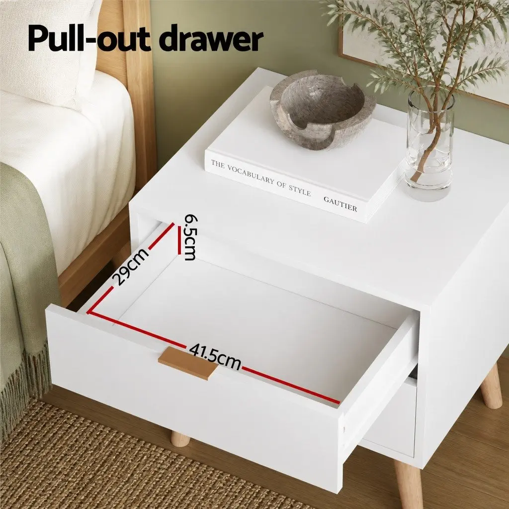 Boucle Upholstered Queen Bed Frame with Storage & Table