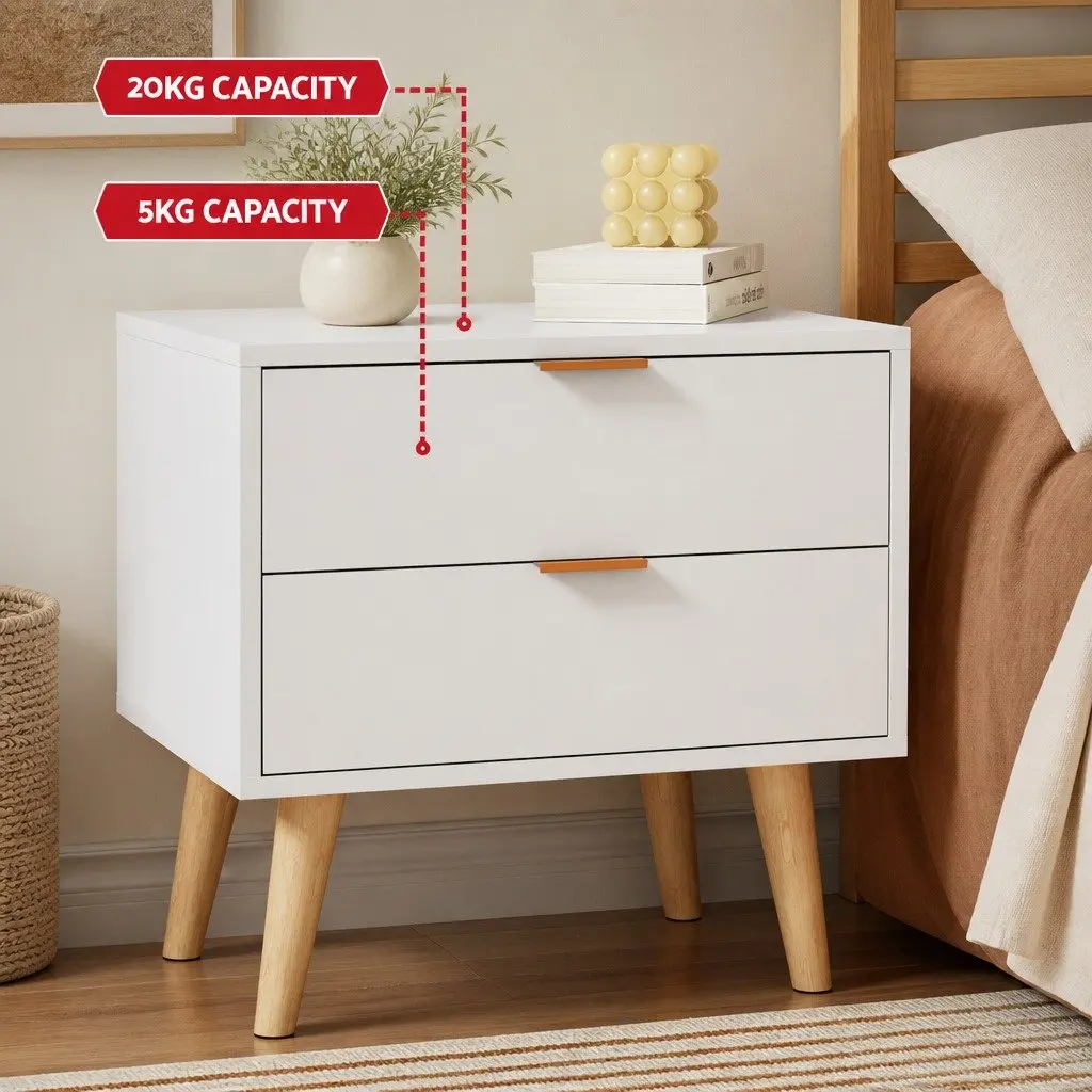 Boucle Upholstered Queen Bed Frame with Storage & Table
