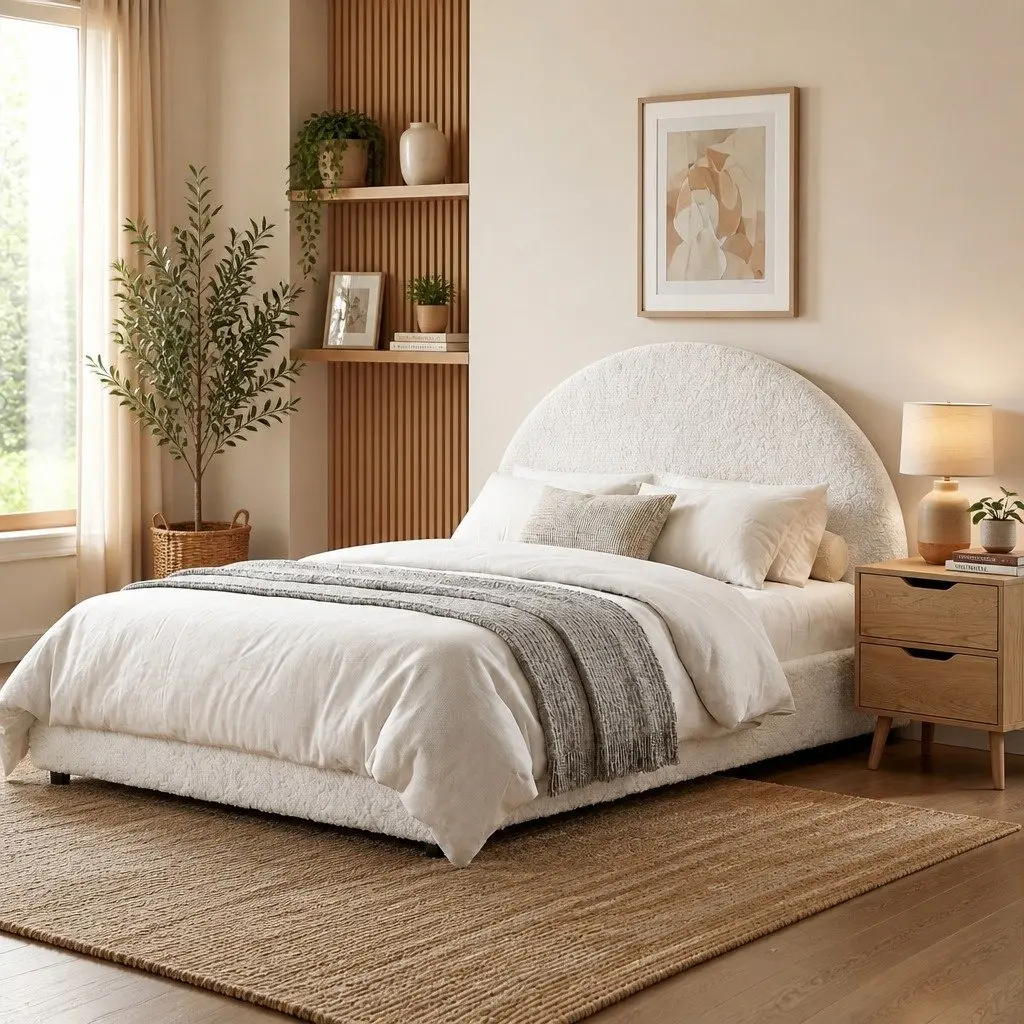 Queen Gas Lift Storage Bed with Nightstand