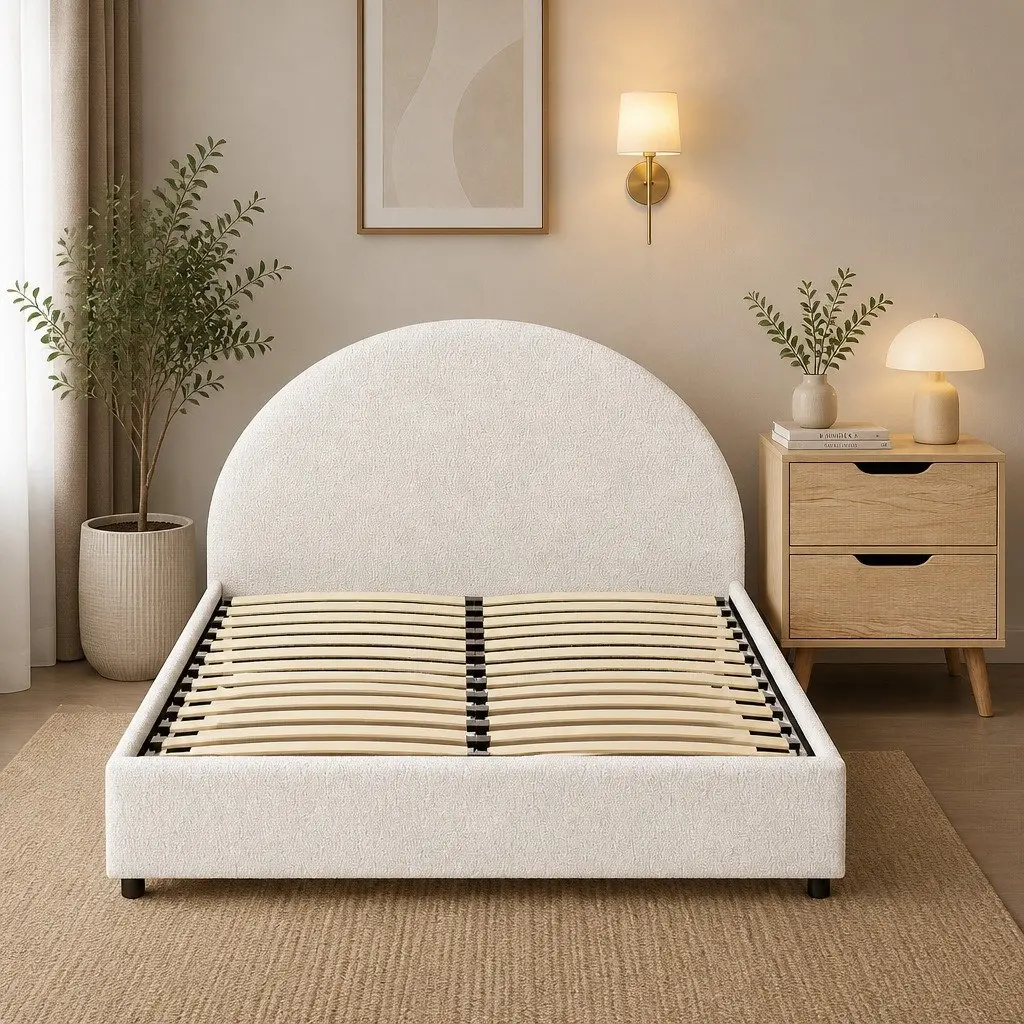 Queen Gas Lift Storage Bed with Nightstand