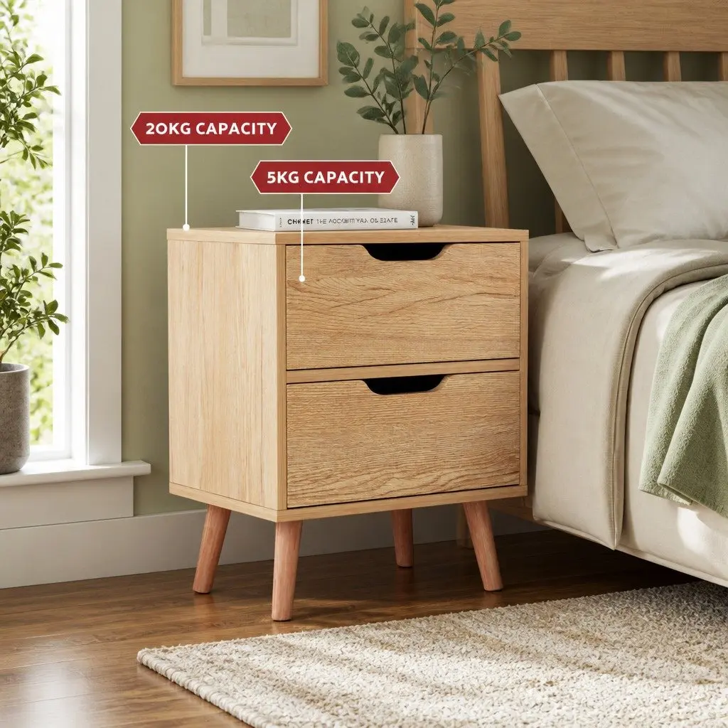 Queen Gas Lift Storage Bed with Nightstand