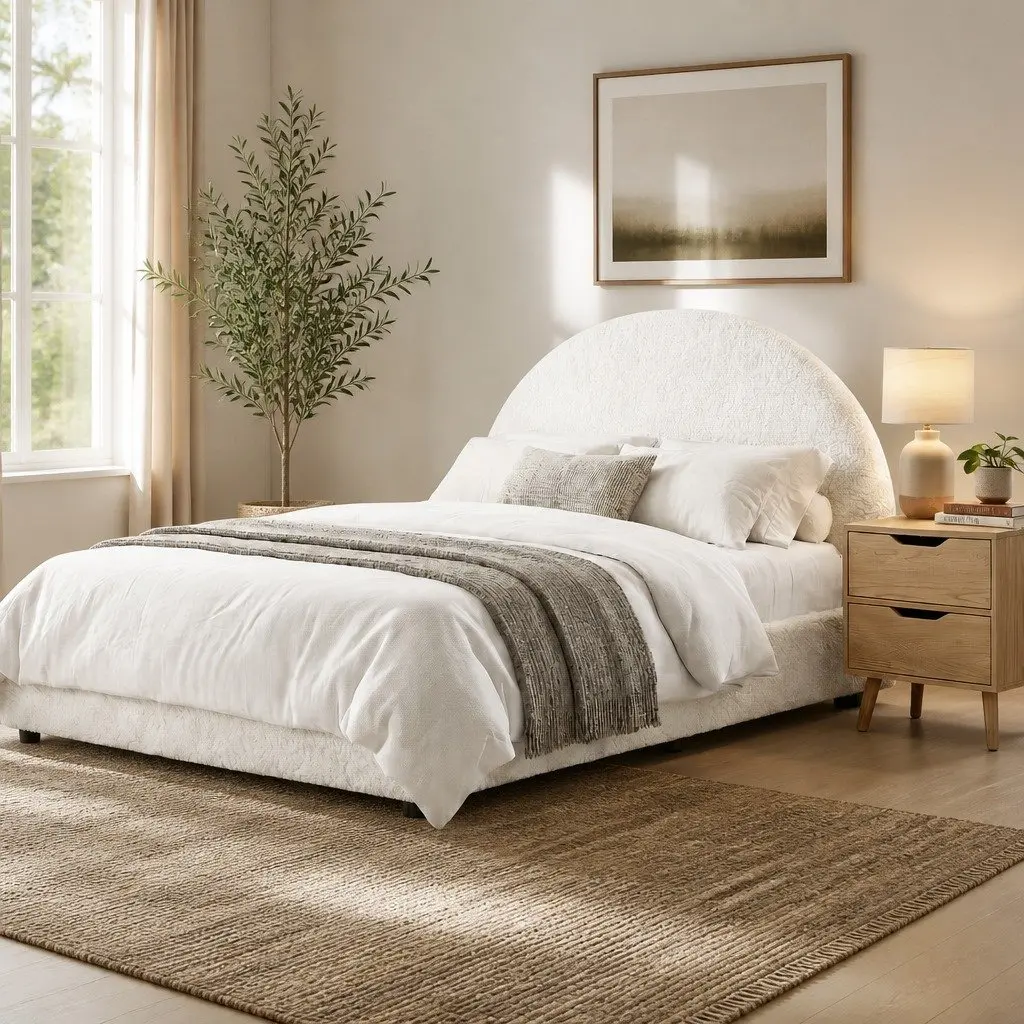 Queen Gas Lift Storage Bed with Nightstand