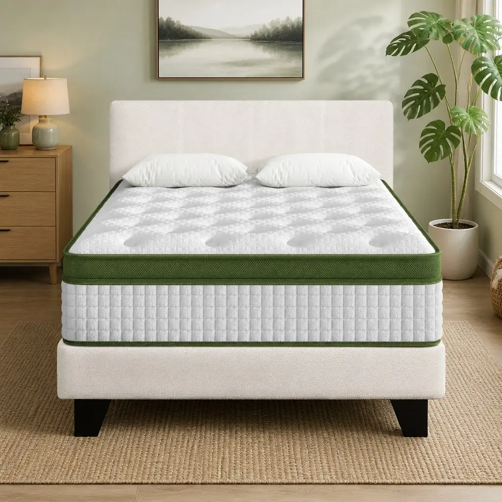 King Single Bed Frame with Hybrid Mattress
