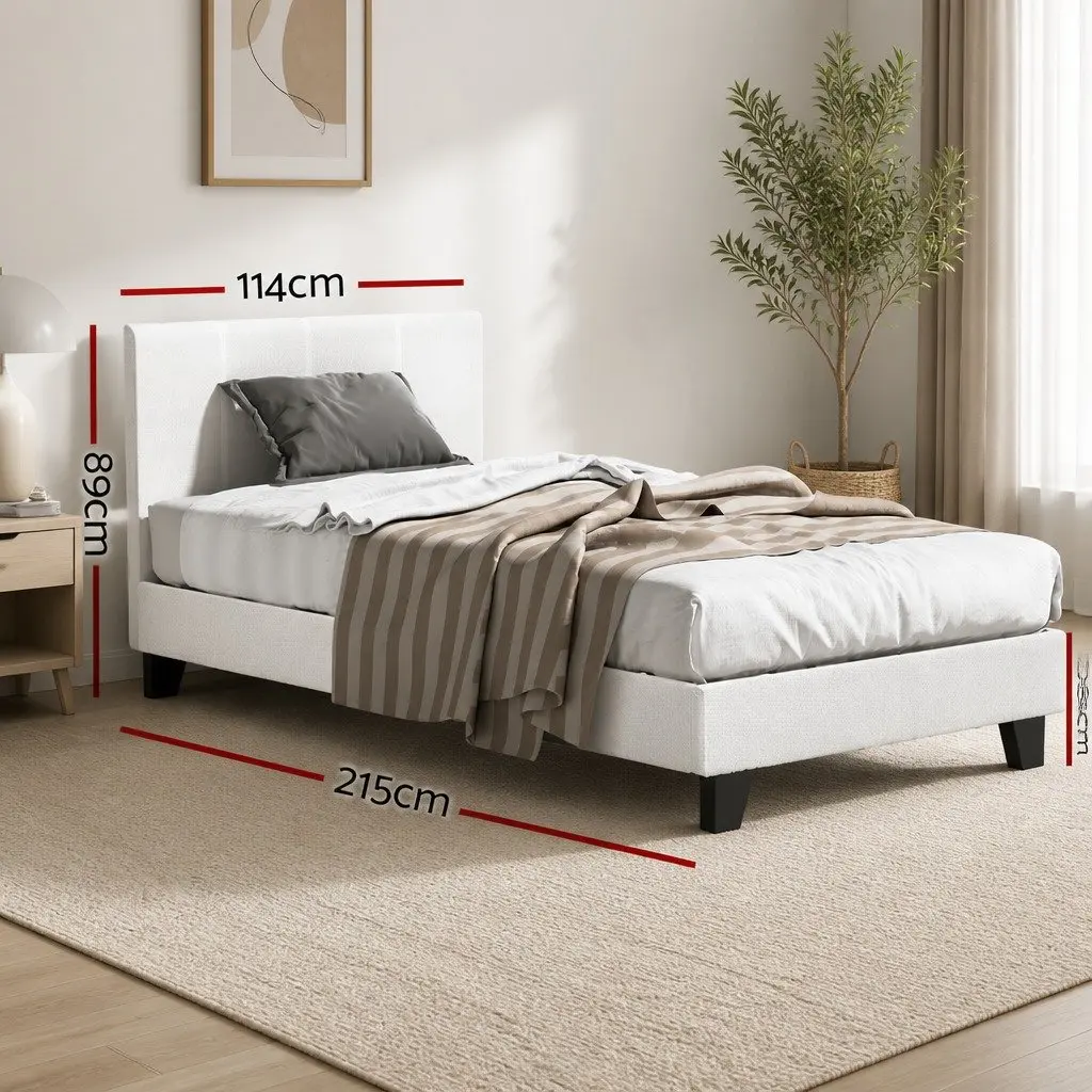 King Single Bed Frame with Hybrid Mattress