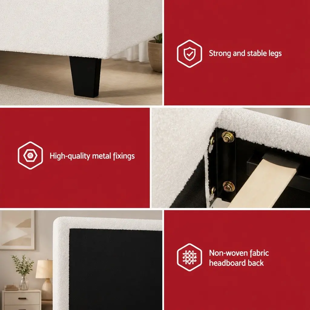 King Single Bed Frame with Hybrid Mattress