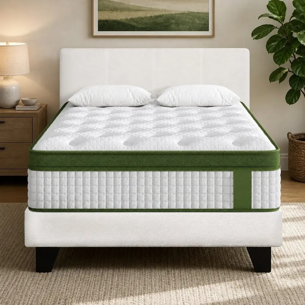 King Single Bed Frame with Hybrid Mattress