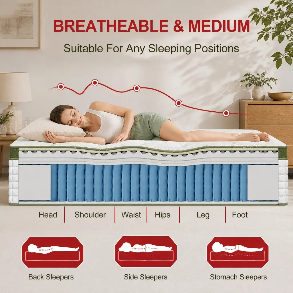 Single Bed Frame with Hybrid Mattress Bundle in White Boucle