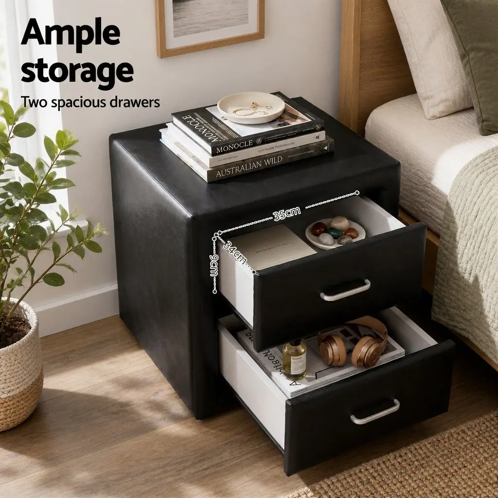 Gas Lift Storage King Single Bed Frame and Nightstand Set