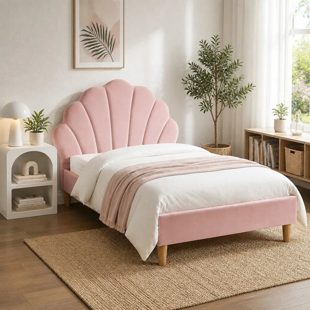 King Single Bed Frame with Matching Storage Table