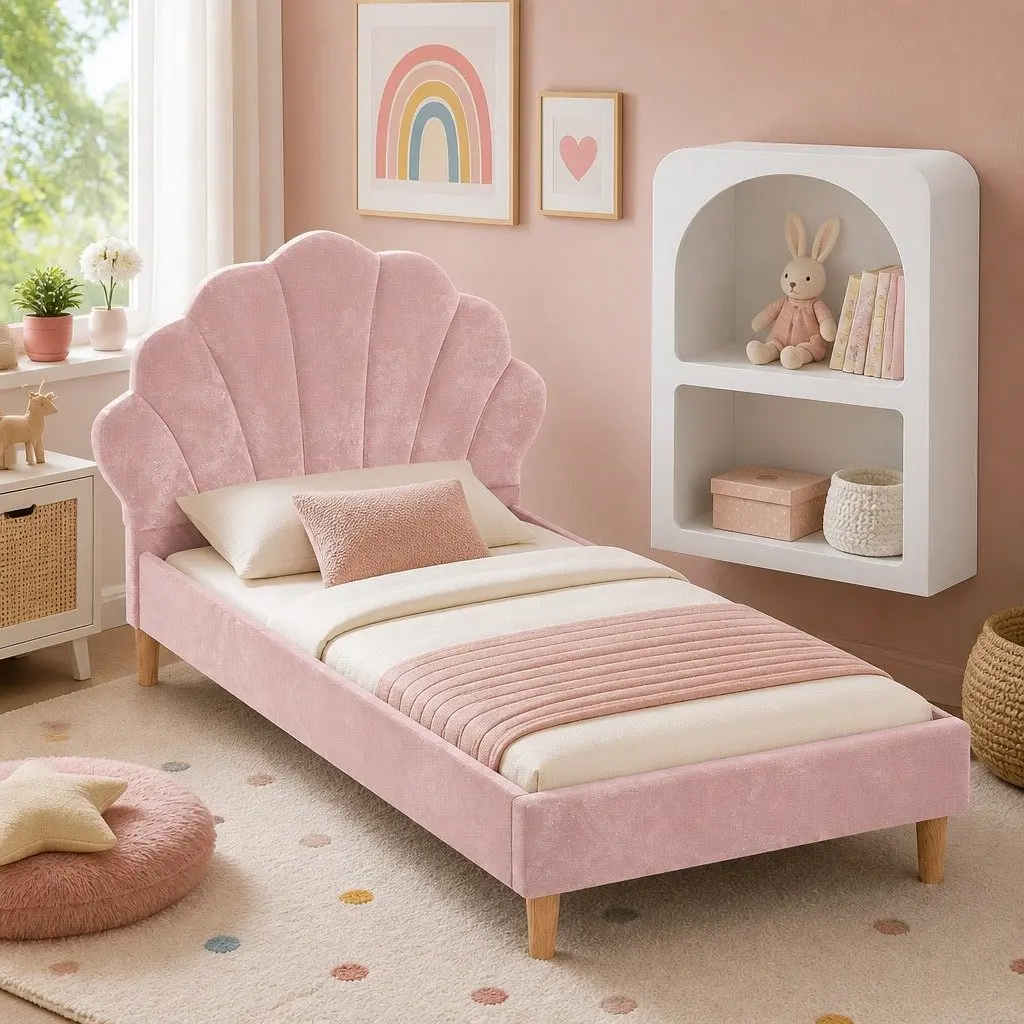 King Single Bed Frame with Matching Storage Table