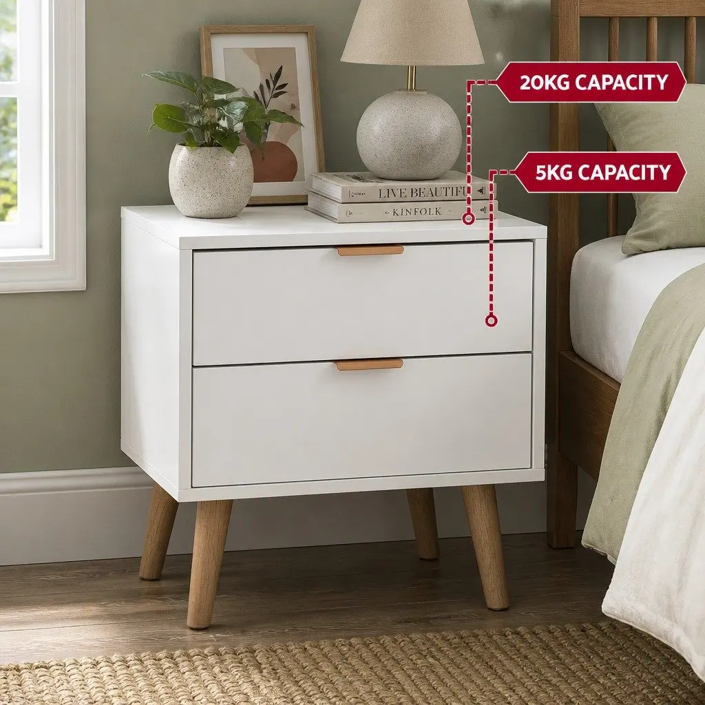 Pink Velvet Double Bed Frame with Scallop Headboard & 2 Drawer Table