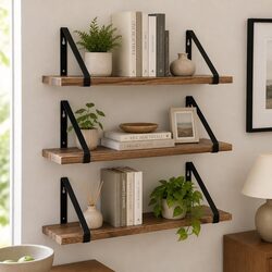 Rustic Floating Shelves for Stylish Home Display