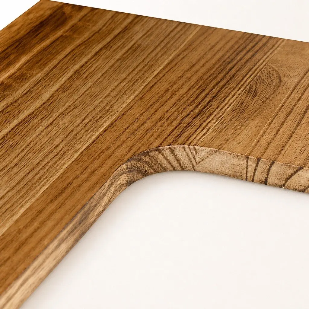 Four Tier Wooden Floating Corner Shelf for Home Décor