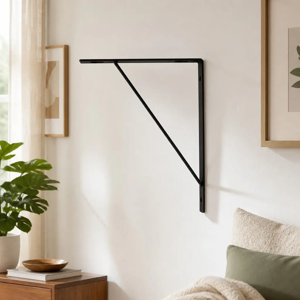 Four Tier Wooden Floating Corner Shelf for Home Décor