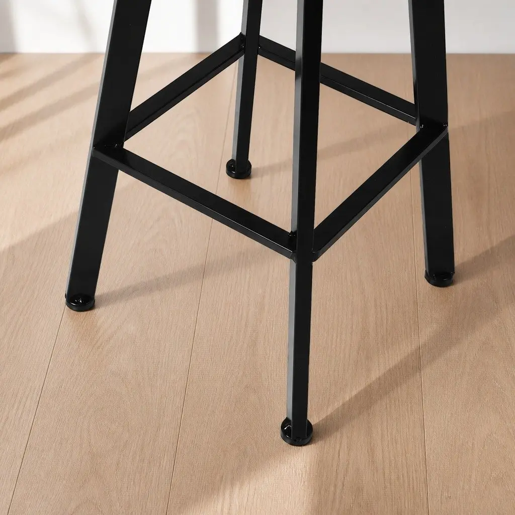 Bar Stool Kitchen Counter Height Swivel Adjustable Wooden Metal Seat 70-88cm