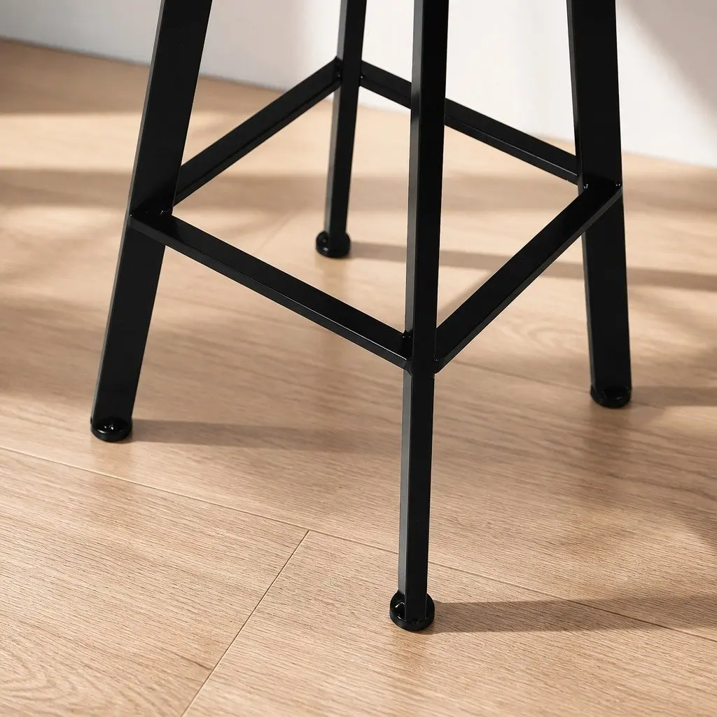 Adjustable Swivel Bar Stool with Pinewood Seat