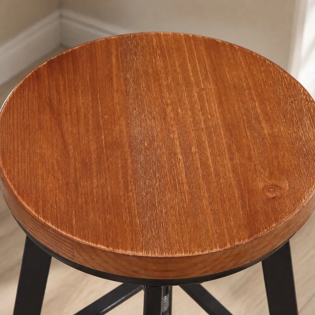Adjustable Height Swivel Bar Stools in Vintage Style
