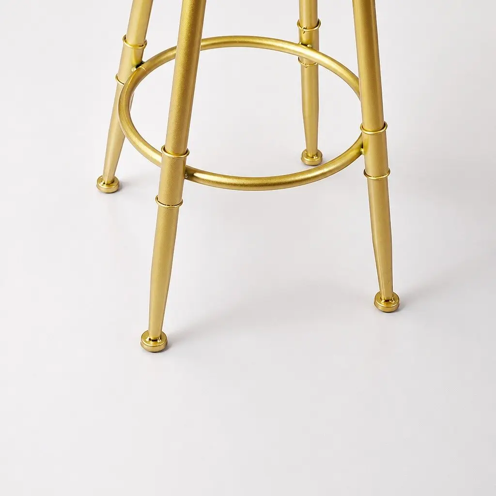 Velvet Swivel Bar Stools with Adjustable Height