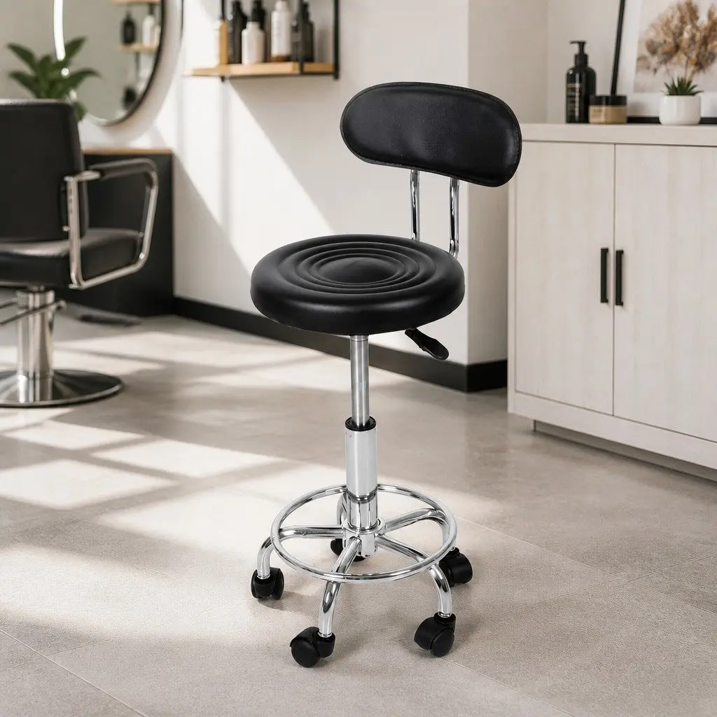 Salon Stool with 360° Mobility
