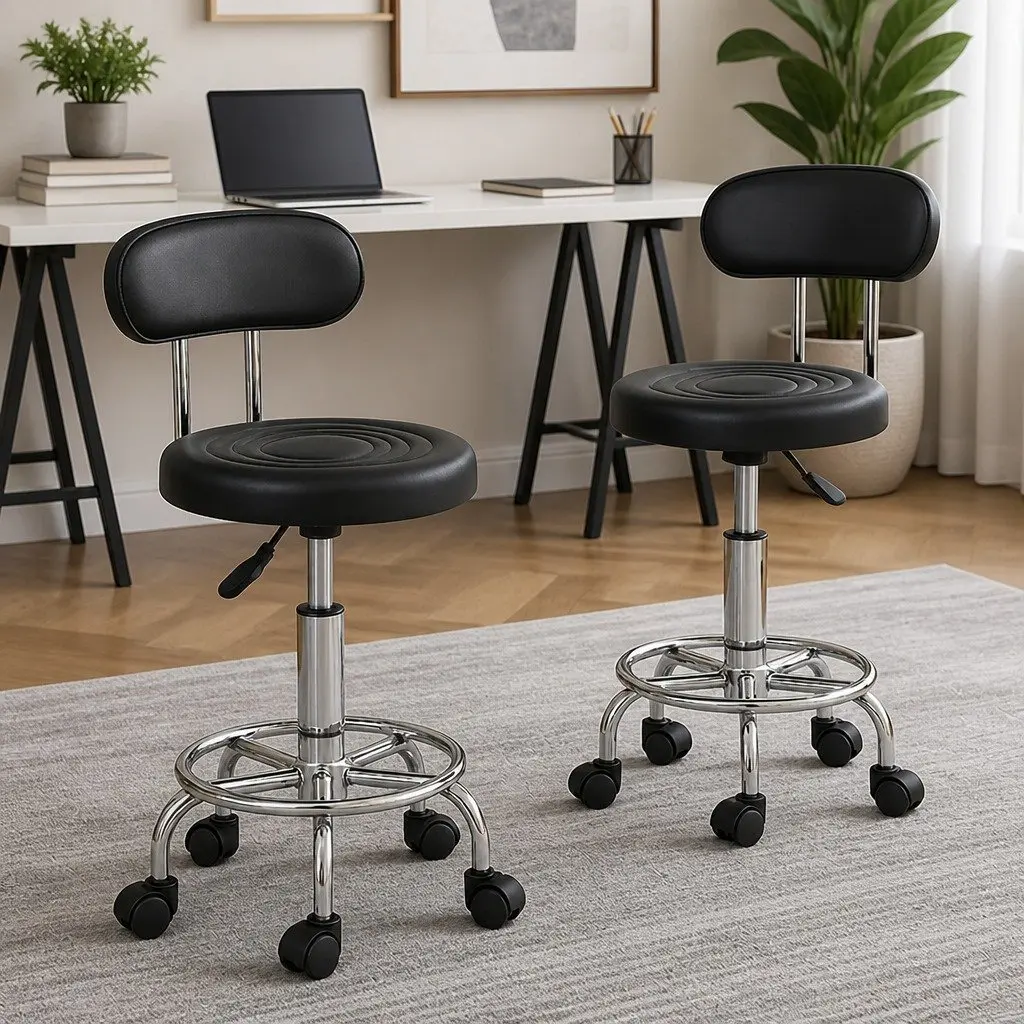 Salon Stool with 360° Mobility