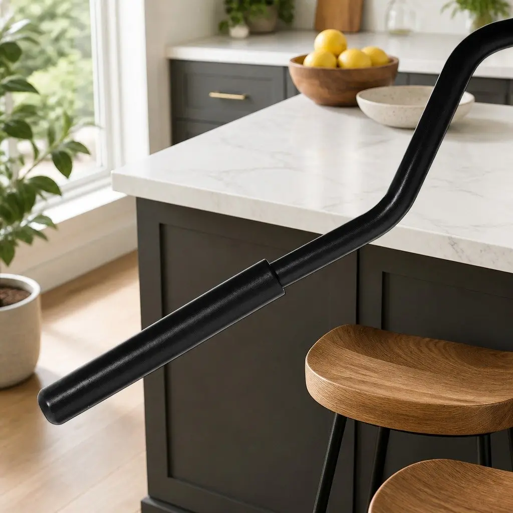 Bar Stools x4 Swivel Gas Lift PU Leather Seat Kitchen Counter Height Adjustable