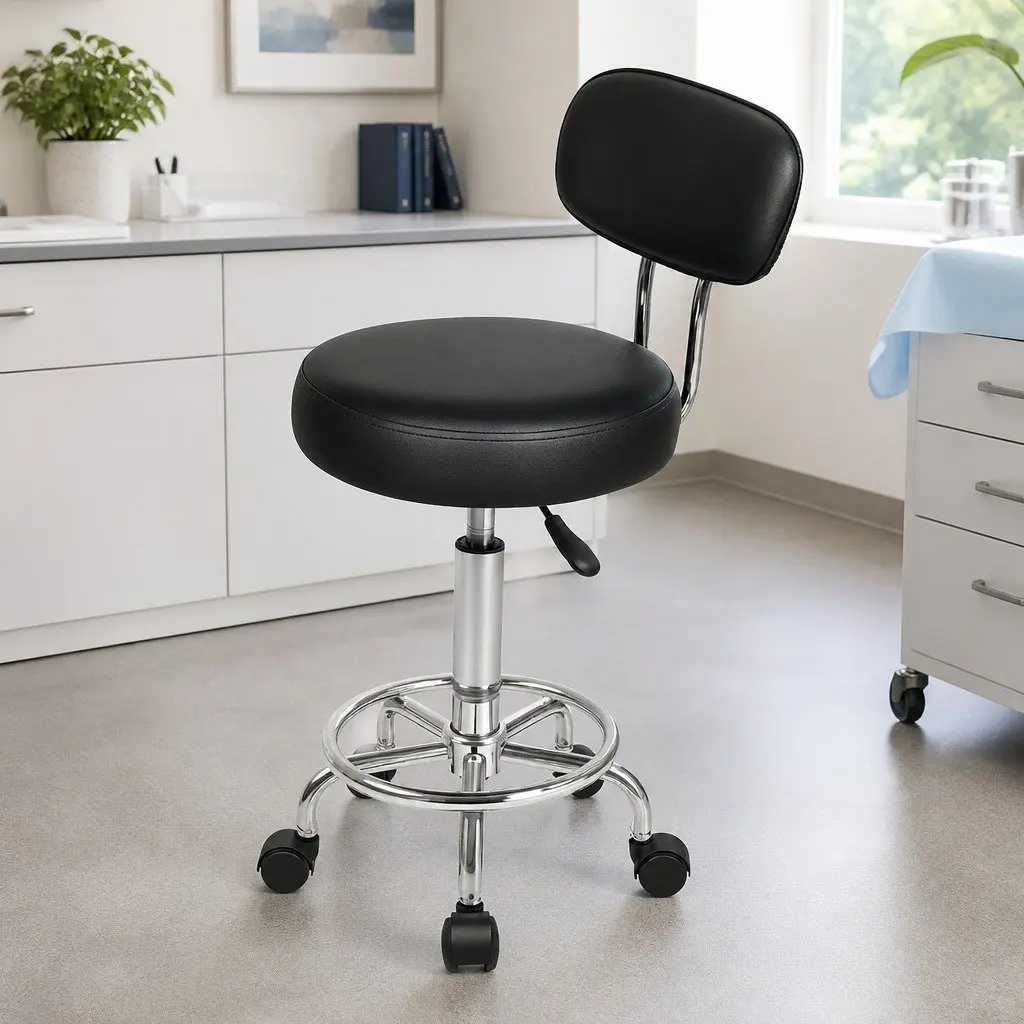 Low Back Swivel Office Chair with Adjustable Footrest