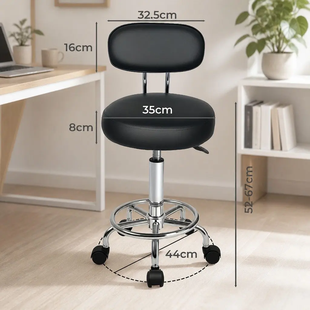 Low Back Swivel Office Chair with Adjustable Footrest