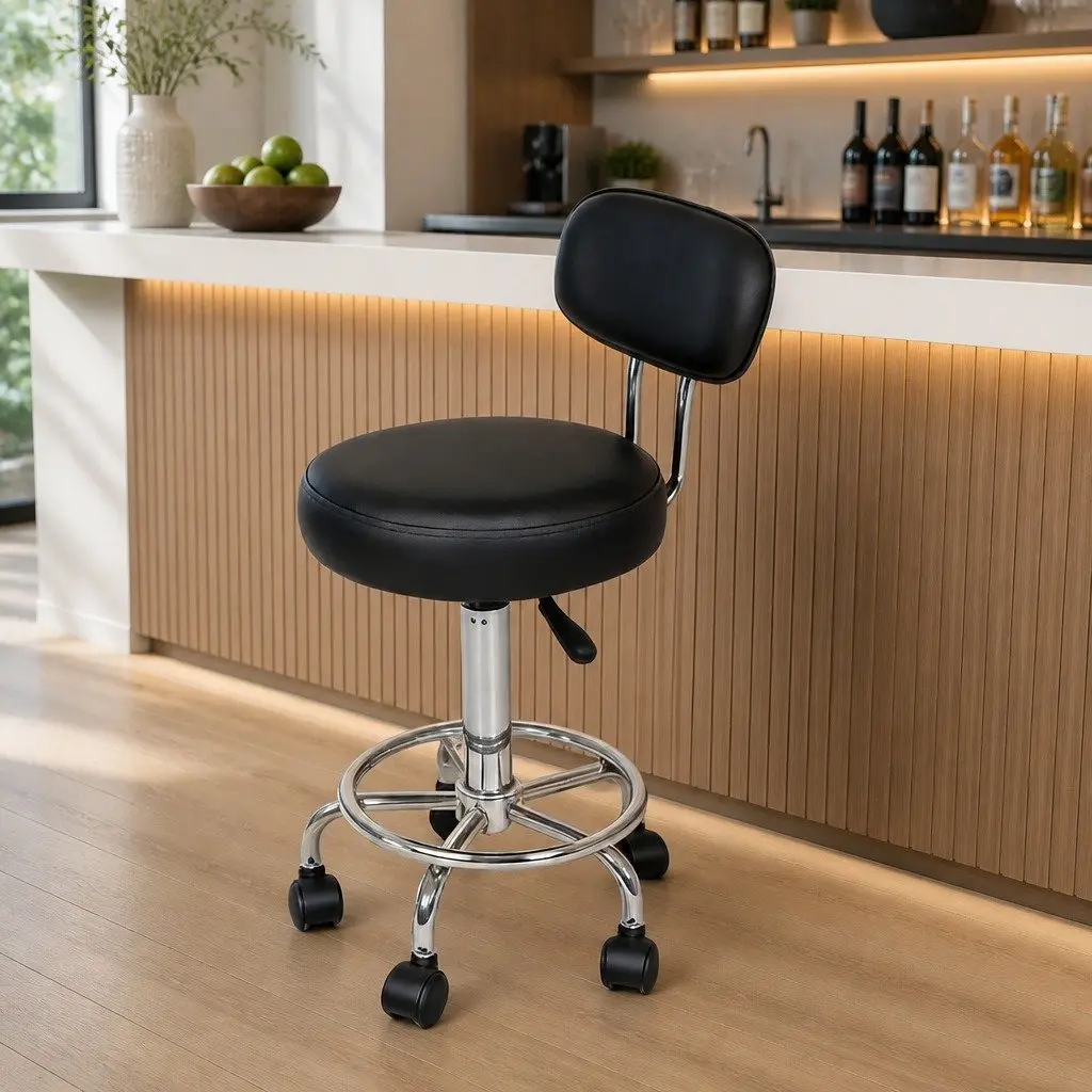 Low Back Swivel Office Chair with Adjustable Footrest
