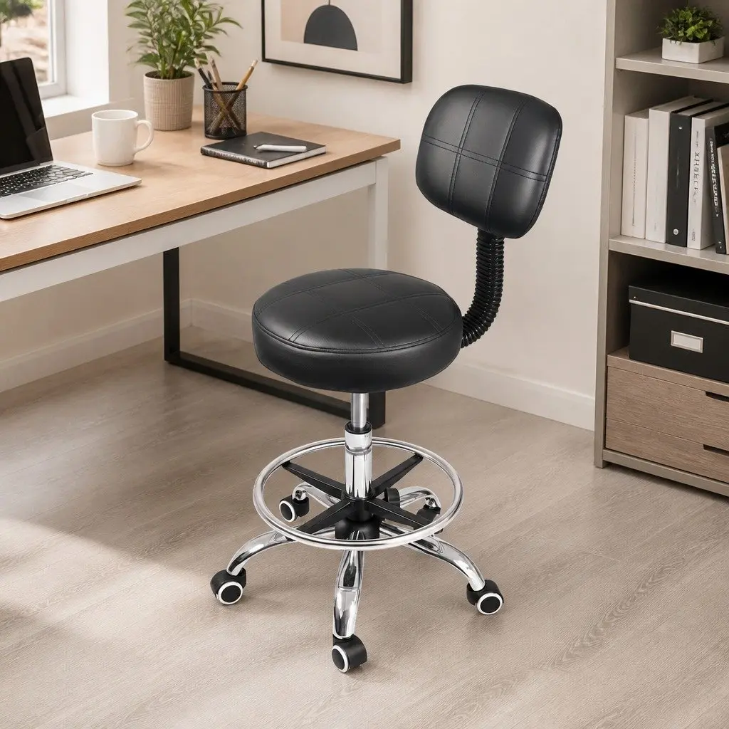 Low Back Swivel Office Chair with Adjustable Footrest