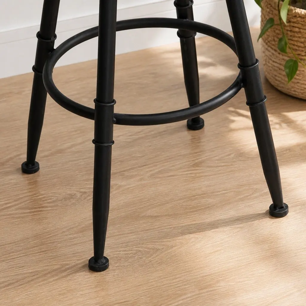 Adjustable Industrial Bar Stools Set of 2 for Kitchen