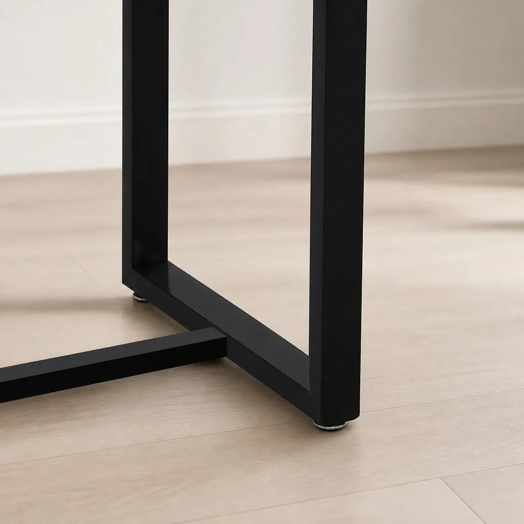 Solid Pine Wood High Bar Table with Steel Frame