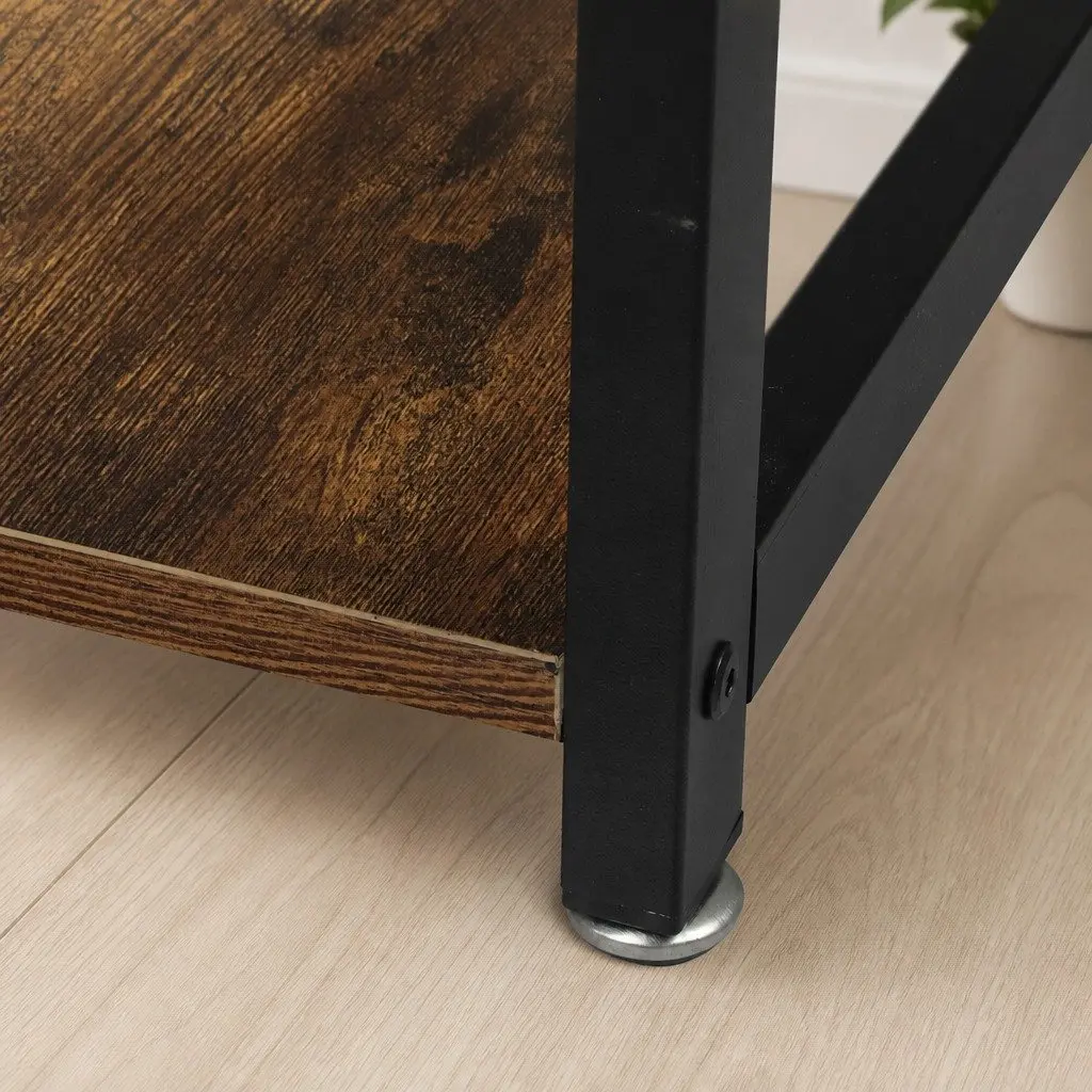High Bar Table Industrial Pub Style Dining Standing Desk Storage Shelves