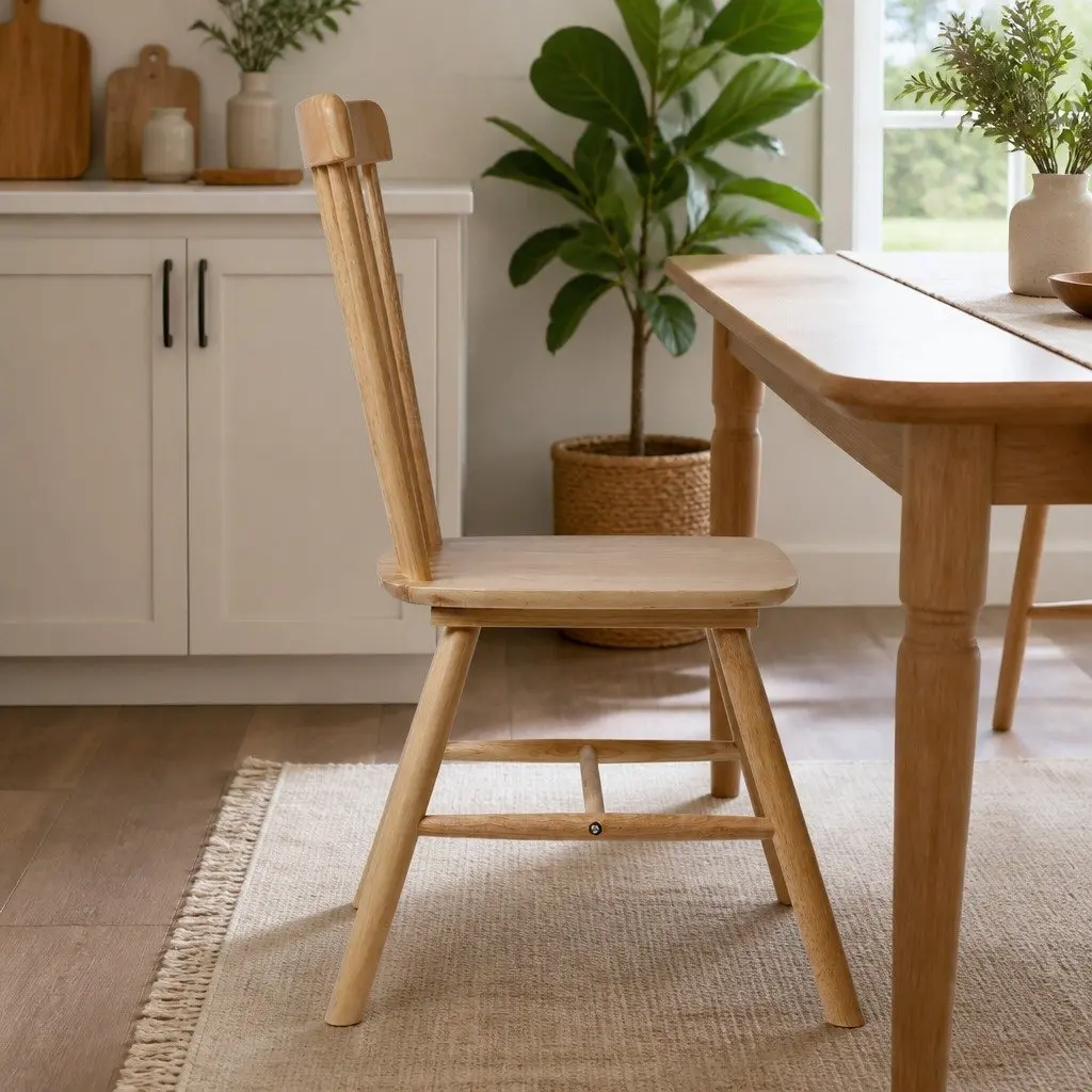 Dining Chairs Windsor Style Solid Wood Kitchen Lounge Seating Set of 6