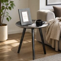 Charming Bedside Side Table with Storage