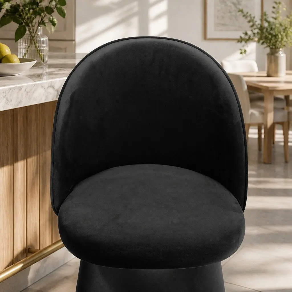 Set of 4 Upholstered Dining Chairs for Kitchen & Cafe