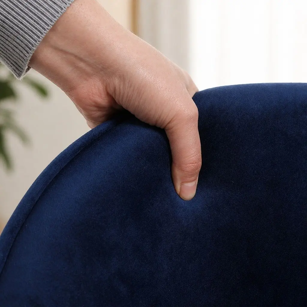 Set of 2 Velvet Dining Chairs in French Navy