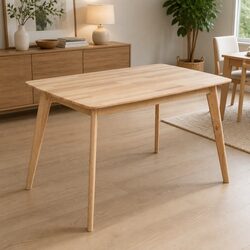 Dining Table Solid Wood Frame Industrial Style Family Kitchen Furniture