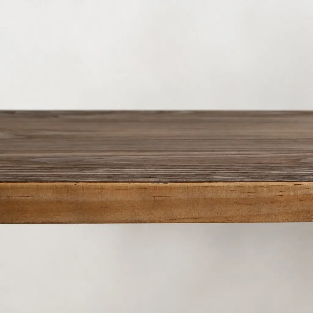 Wooden Seat Dining Bench Chair 140cm with Steel Frame