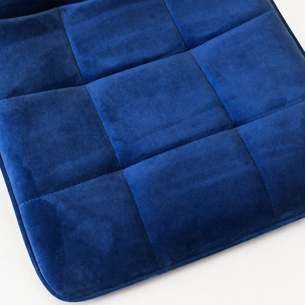 Dining Chairs Set of 4 Velvet Blue Kitchen Lounge Seating High Density Foam