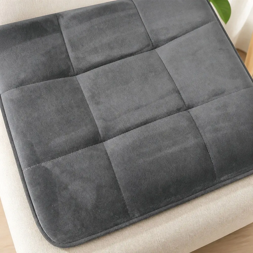 Dining Chairs Velvet Grey 4 Piece High Density Foam Cushion Steel